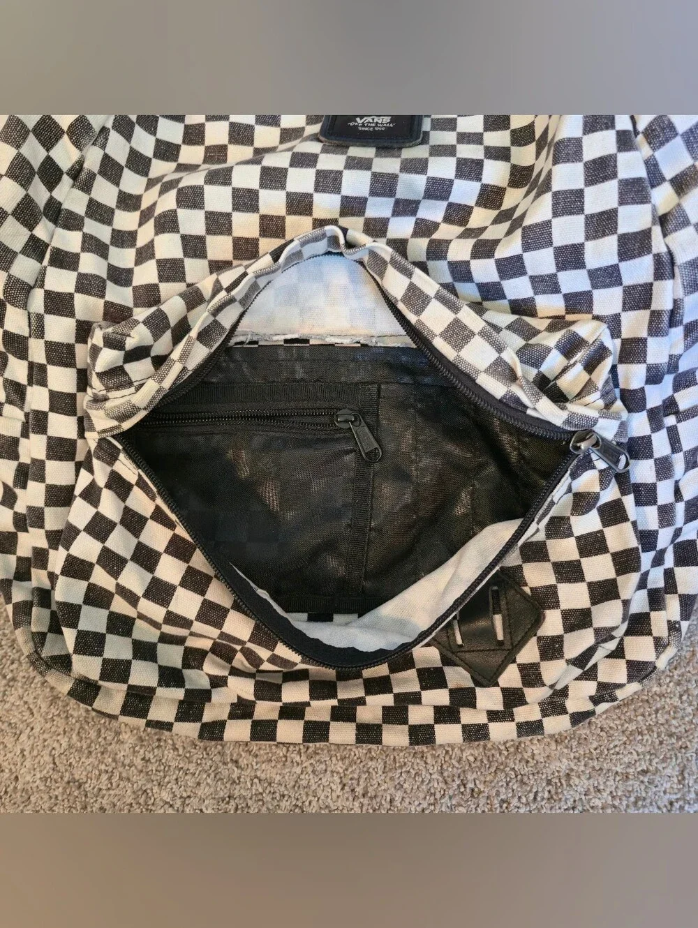 Classic Vans Old Skool Checkerboard Backpack school size